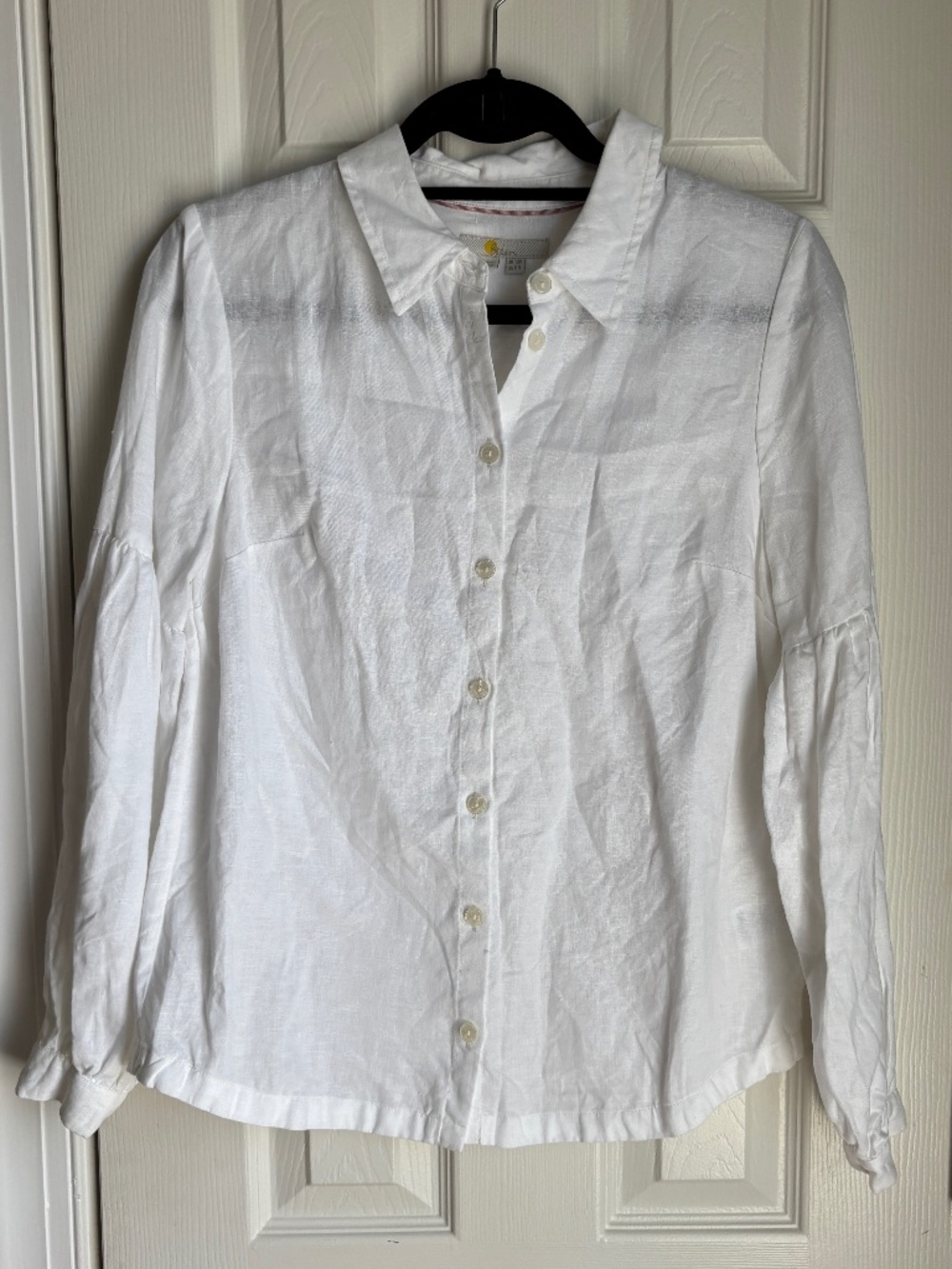 Boden Anna Blouson 100% Linen Top